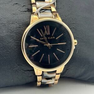 Anne Klein Rose Gold Resin Bracelet Women’s Watch Working New Battery